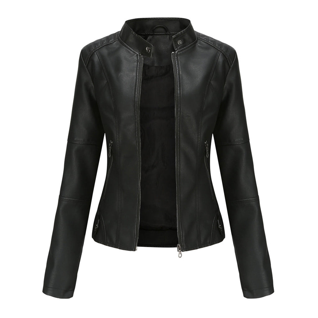 Stijlvol PU-leren damesjack