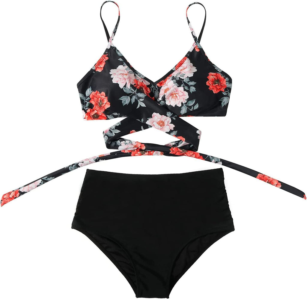 Belle high waisted, kleurrijke damesbikini