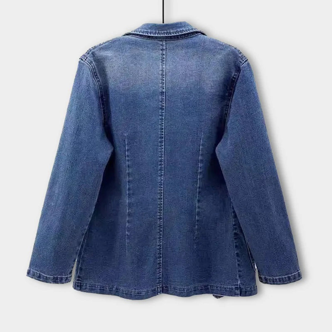 Dames jeansblazer met trendy snit