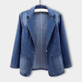 Dames jeansblazer met trendy snit