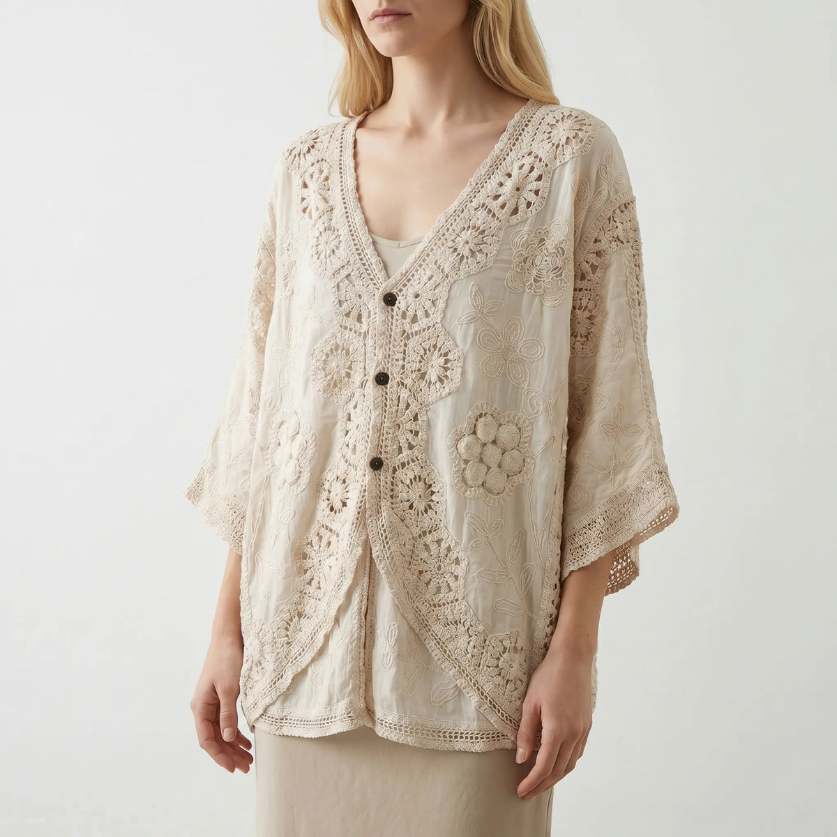 Bohemian gehaakte cardigan