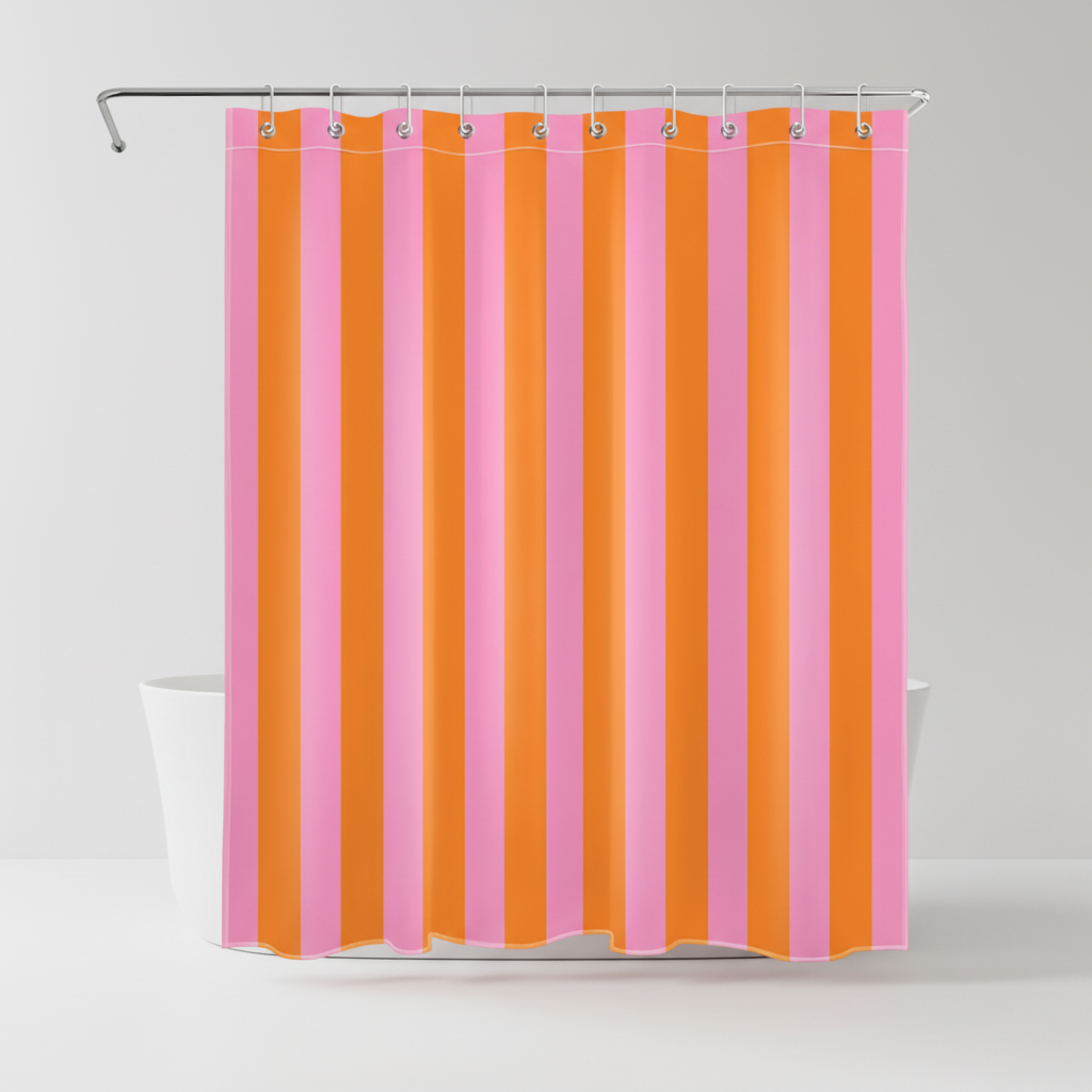 Boho gestreepte stoffen douchescreen