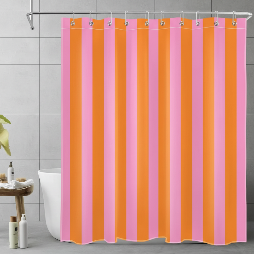 Boho gestreepte stoffen douchescreen