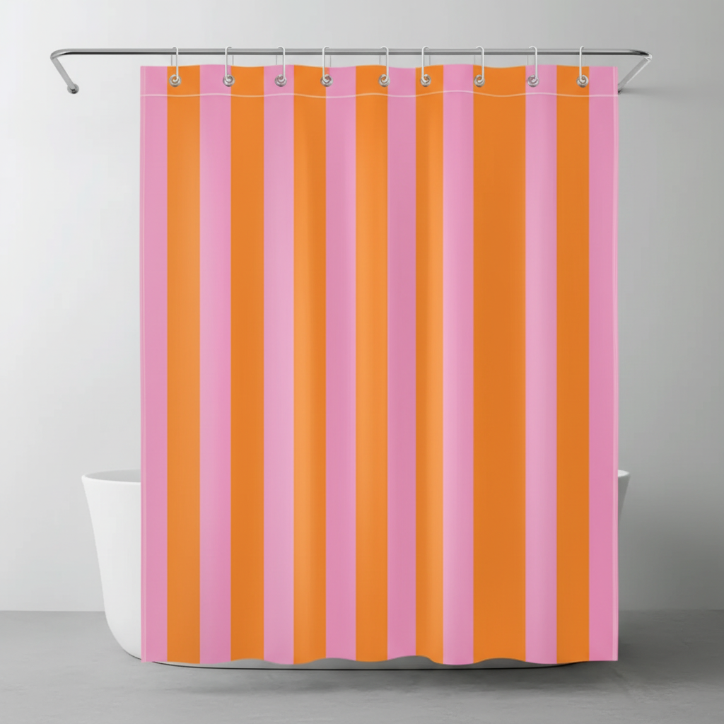 Boho gestreepte stoffen douchescreen
