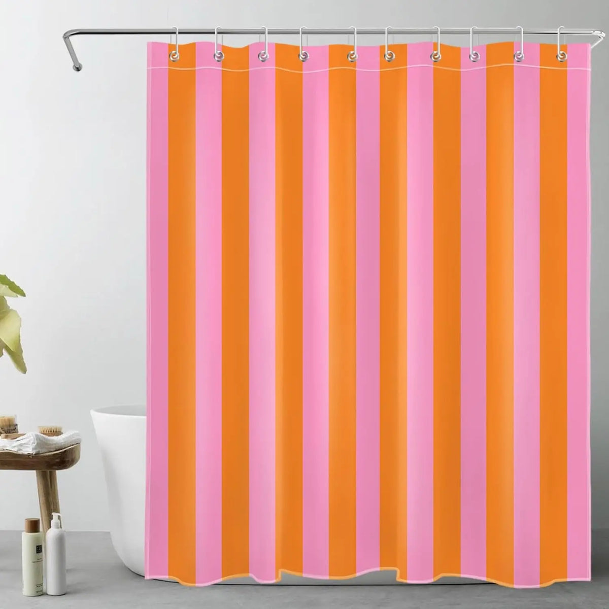 Boho gestreepte stoffen douchescreen