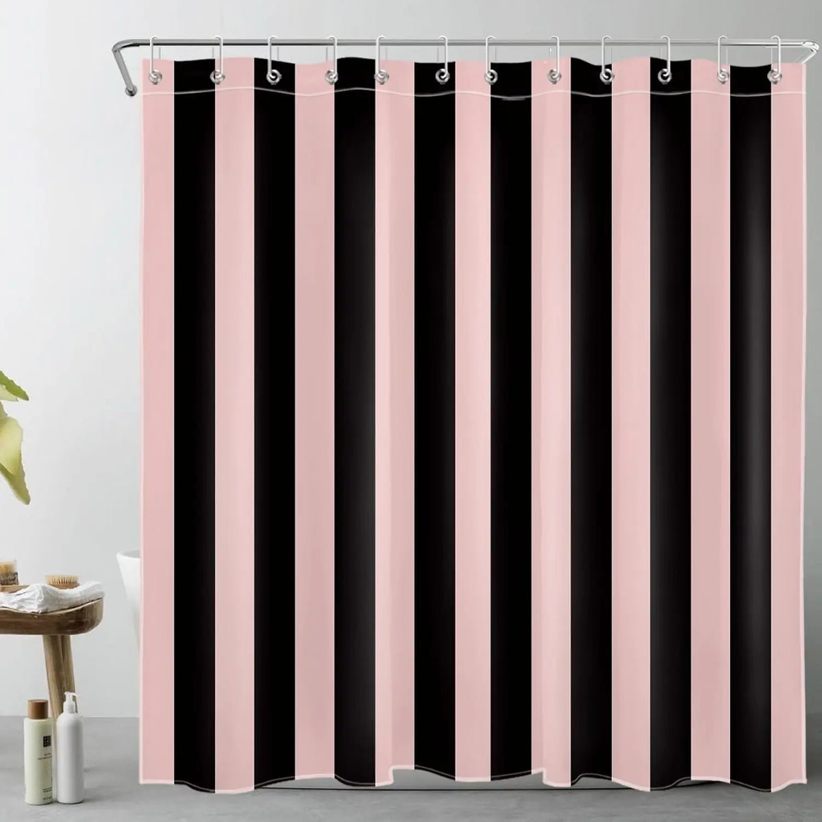 Boho gestreepte stoffen douchescreen