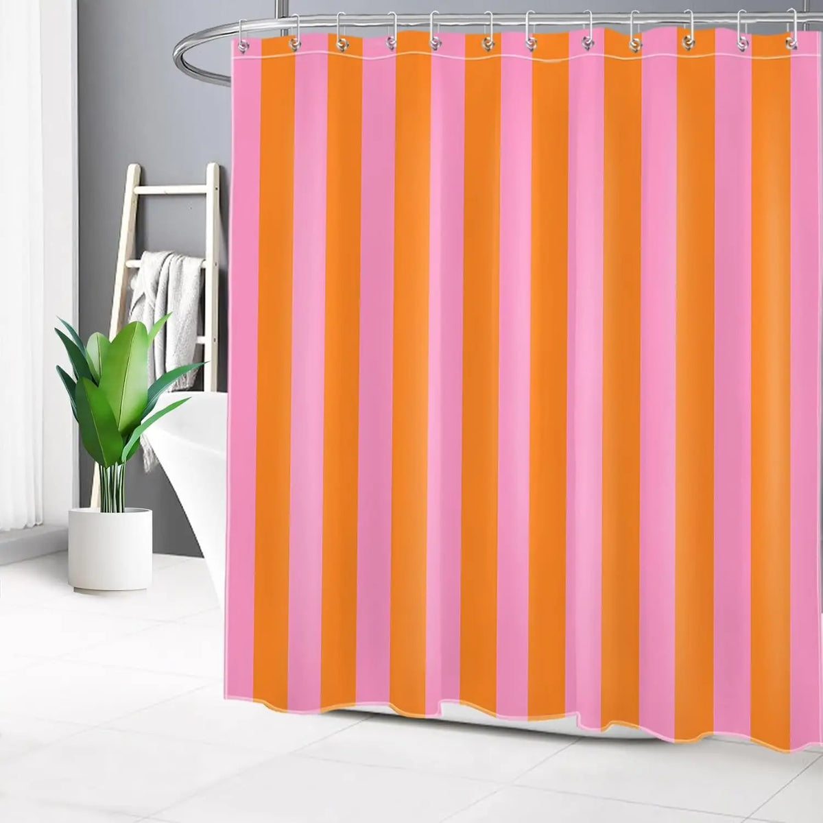Boho gestreepte stoffen douchescreen