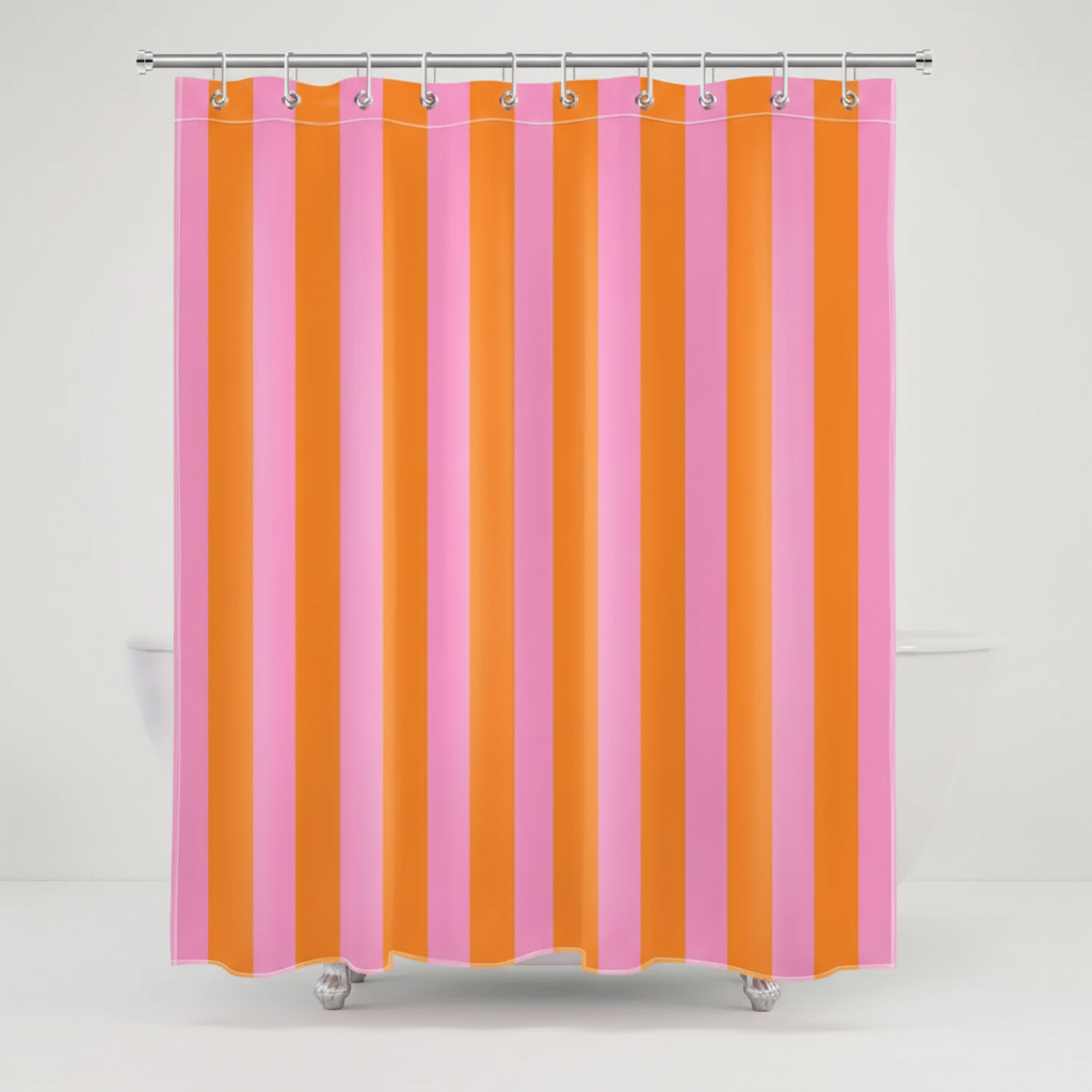 Boho gestreepte stoffen douchescreen