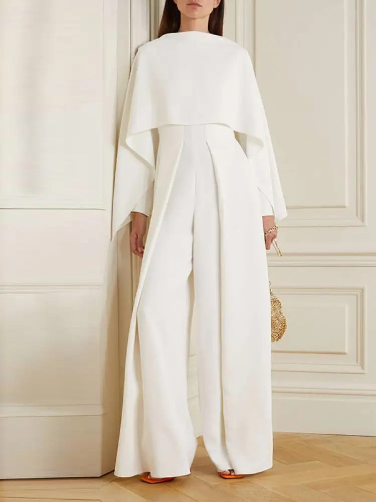 Effen jumpsuit met prachtige plooien