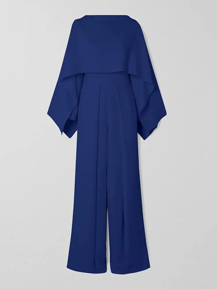 Effen jumpsuit met prachtige plooien