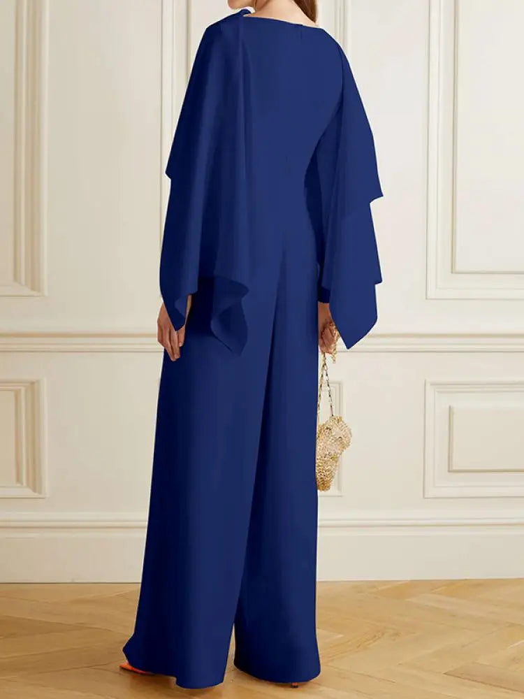 Effen jumpsuit met prachtige plooien