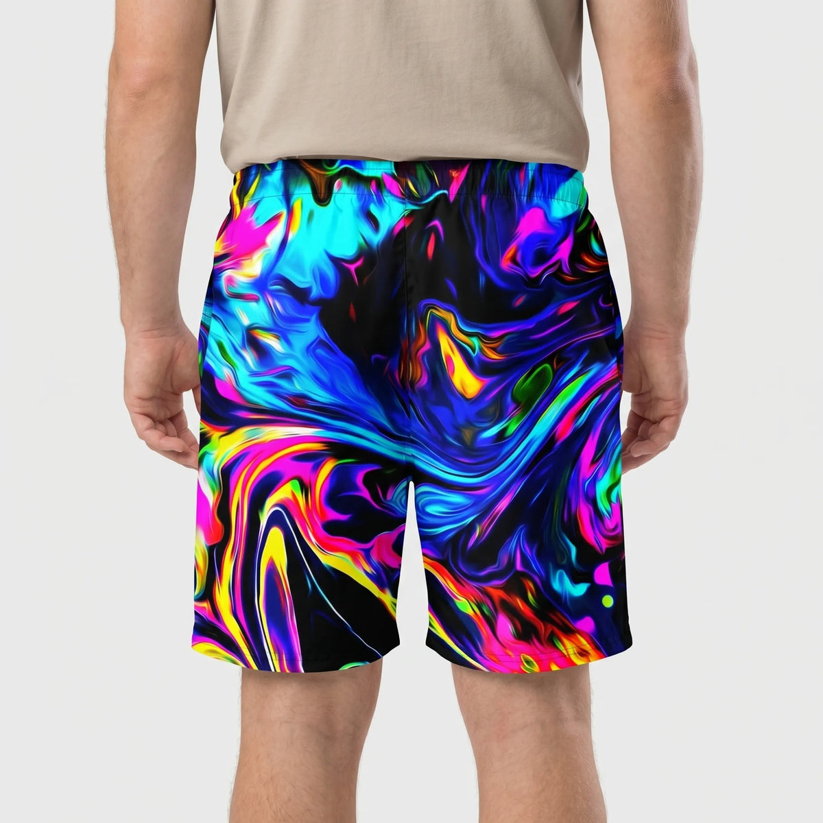 Strandshorts met gedurfde grafische print