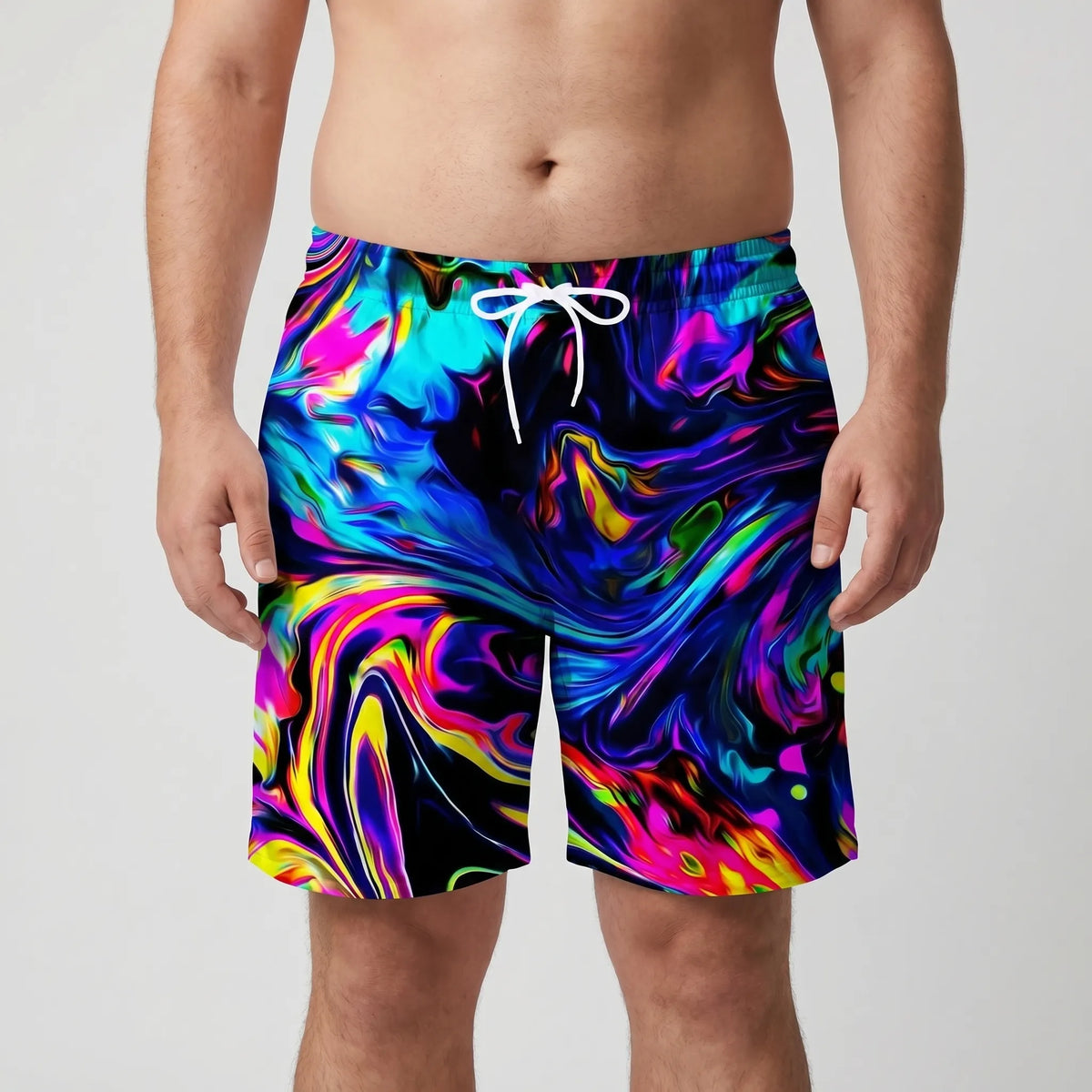 Strandshorts met gedurfde grafische print