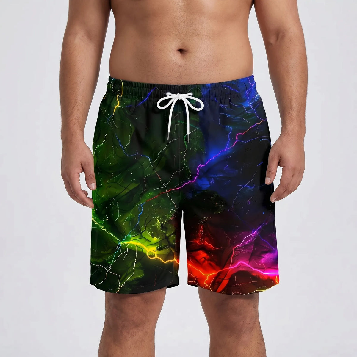 Strandshorts met gedurfde grafische print