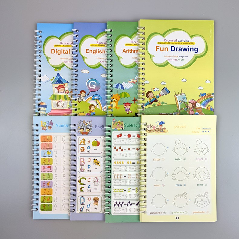 Magisch herschrijfbaar oefenboek voor kids