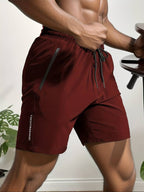 Ademende trainingsshorts met elastische tailleband
