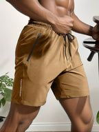 Ademende trainingsshorts met elastische tailleband
