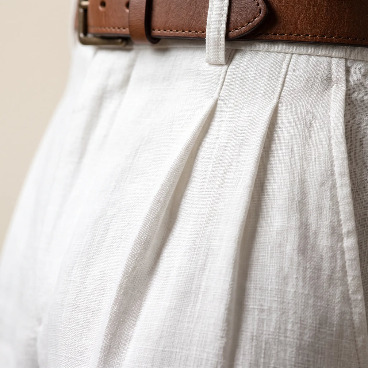 Broek met plooien voor heren
