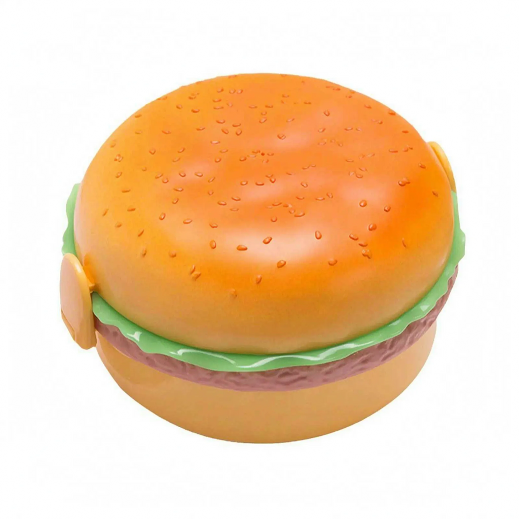 Broodtrommel in de vorm van een hamburger