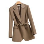 Dames blazer met ceintuur