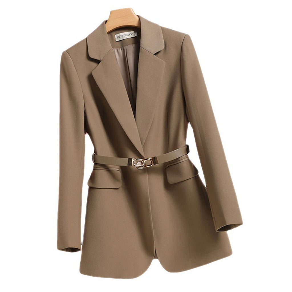 Dames blazer met ceintuur