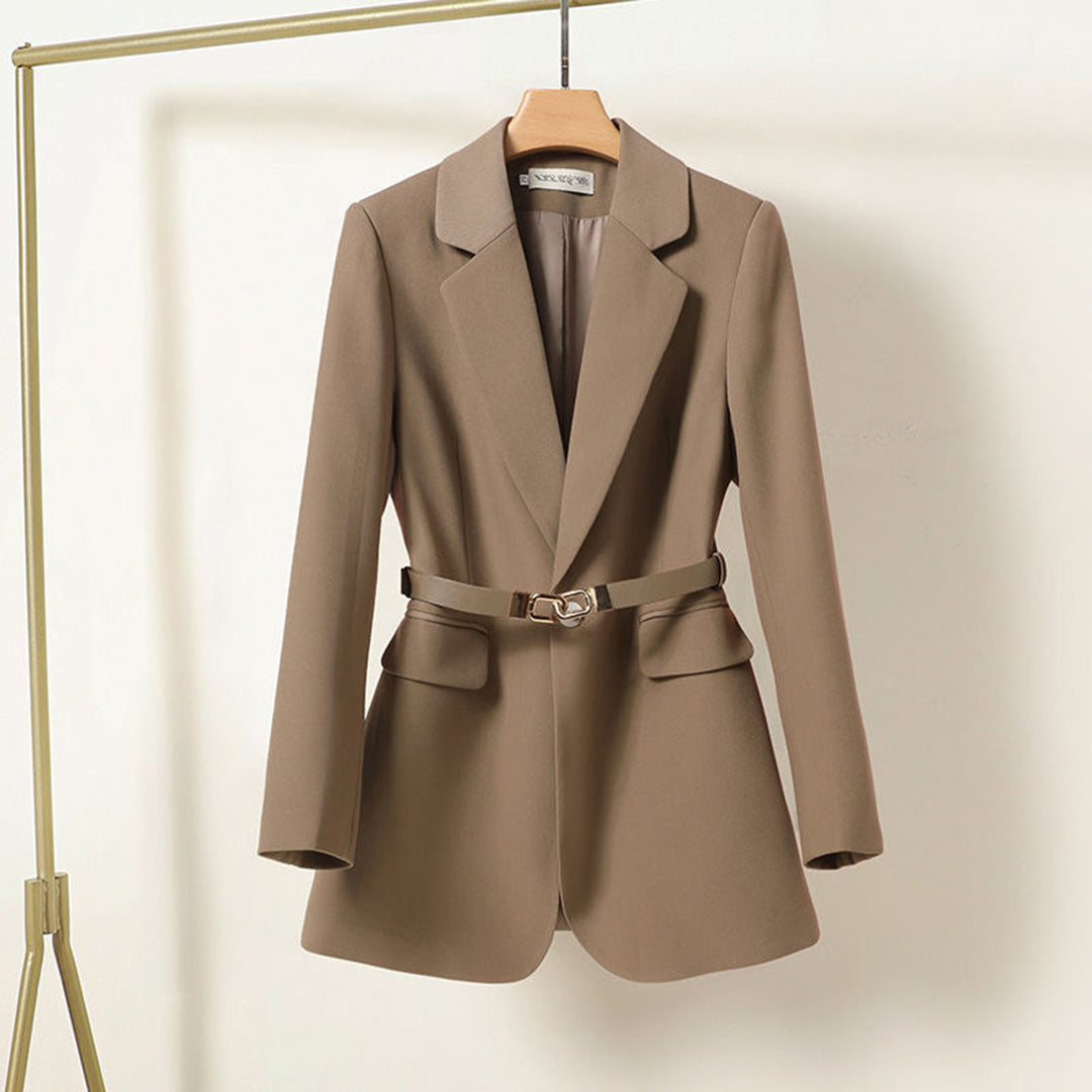 Dames blazer met ceintuur