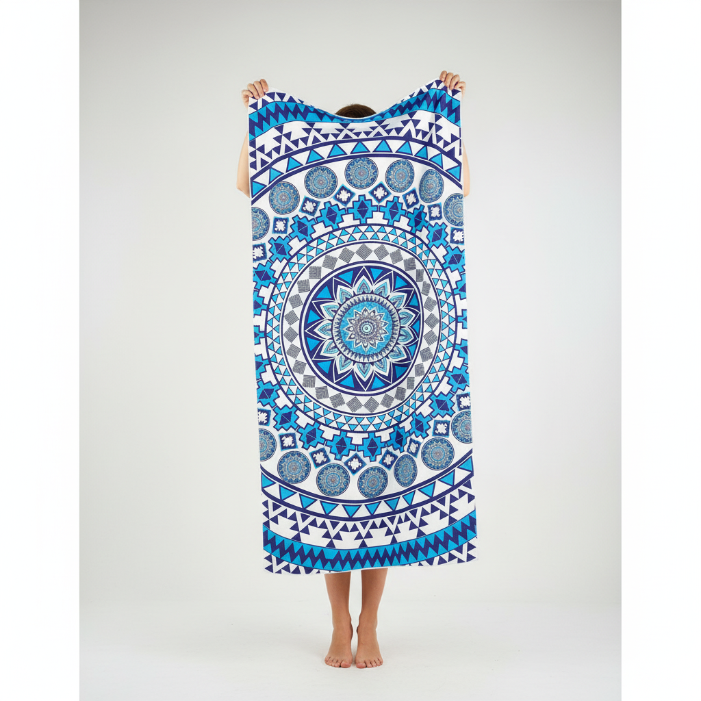 Kleurrijke strandhanddoek