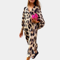Loose-fit panterprint jurk