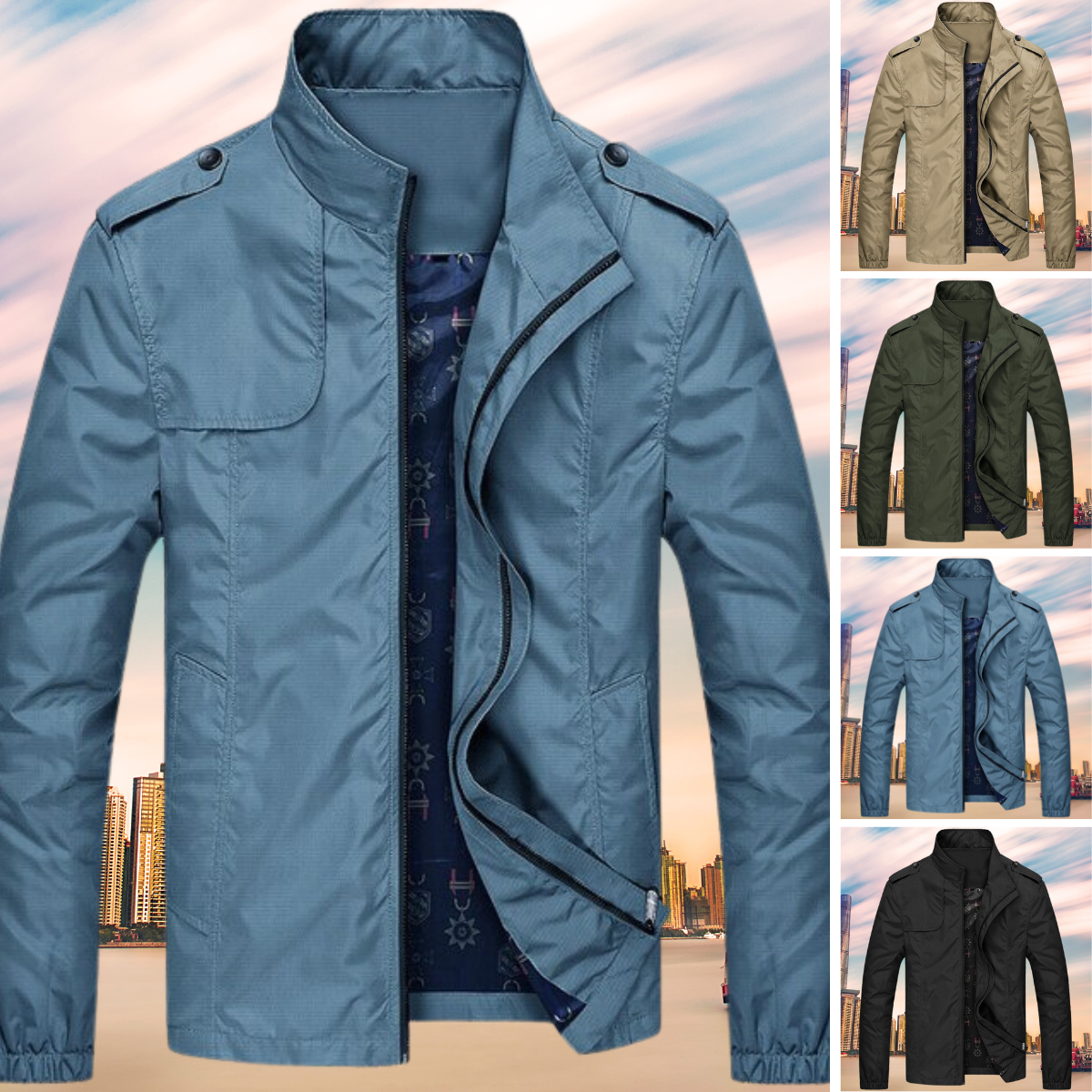 GENTI oxford mid-coat | modern & windproof jas voor heren — afbeelding 6
