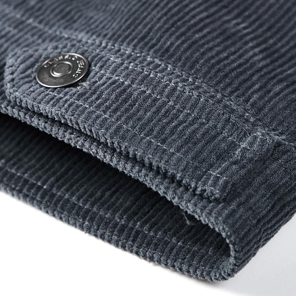 Grijze corduroy jas