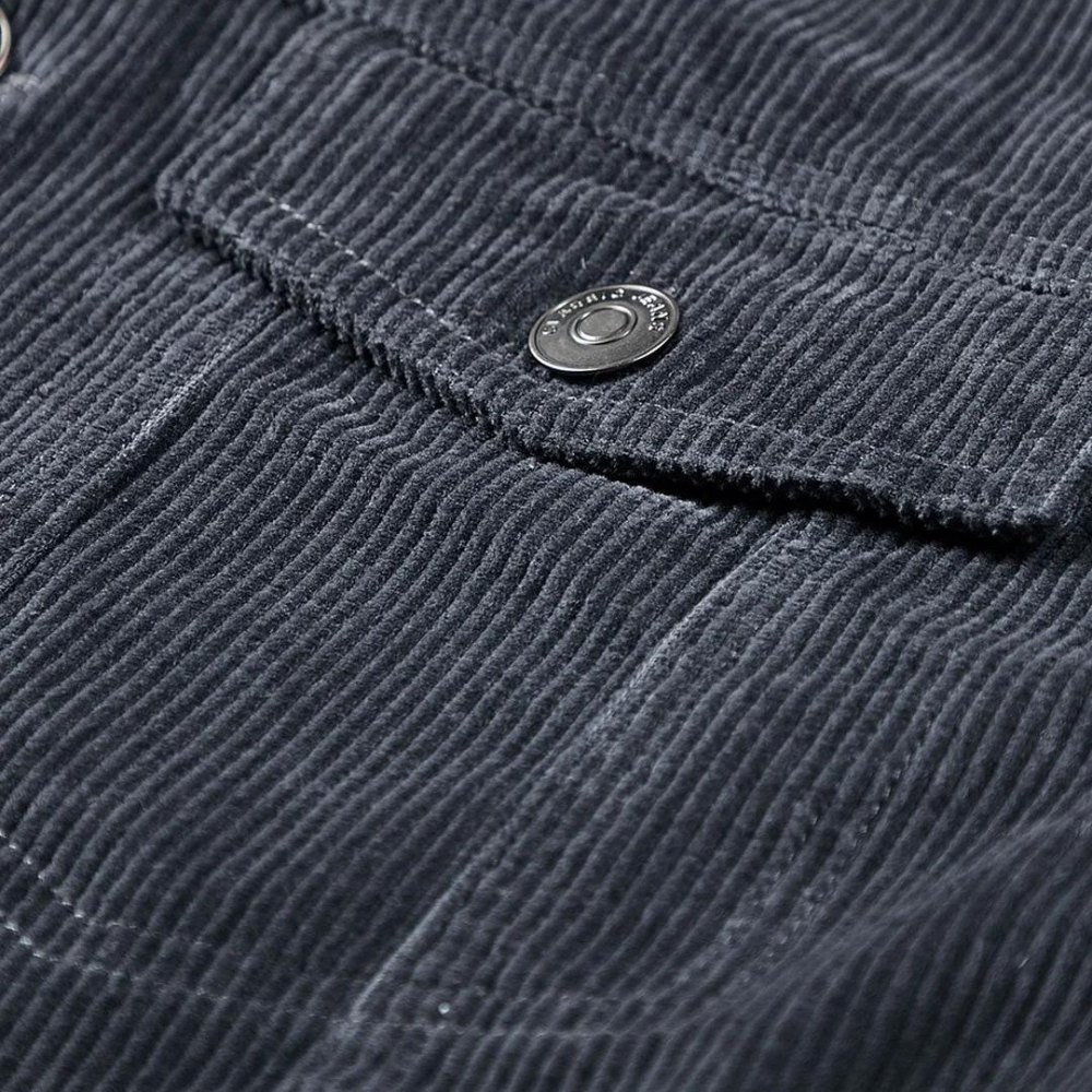Grijze corduroy jas