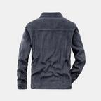 Grijze corduroy jas