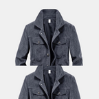 Grijze corduroy jas