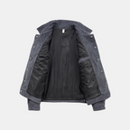 Grijze corduroy jas