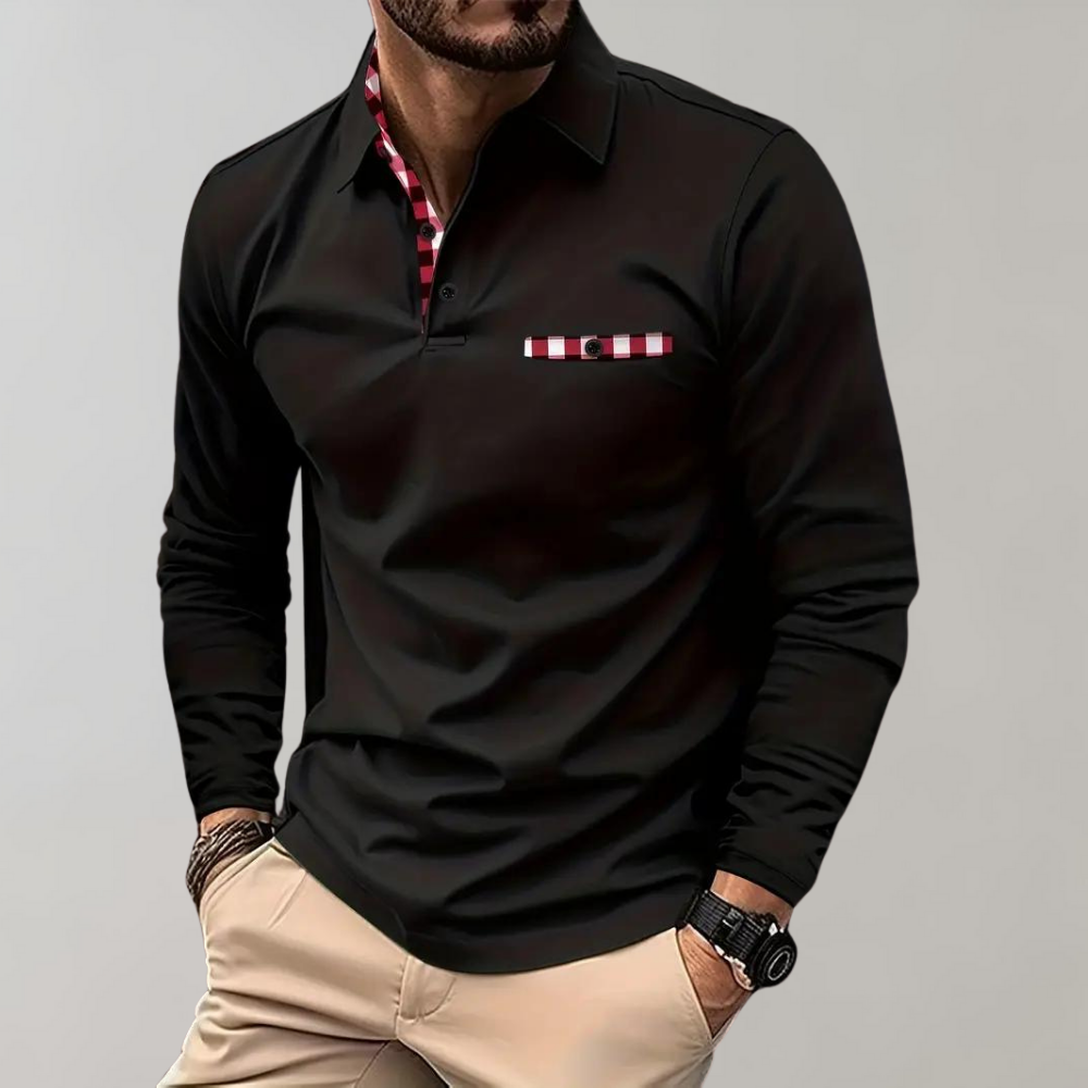 Heren polo met lange mouwen – Noor