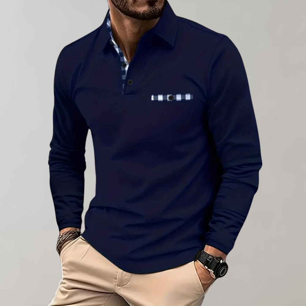 Heren polo met lange mouwen – Noor