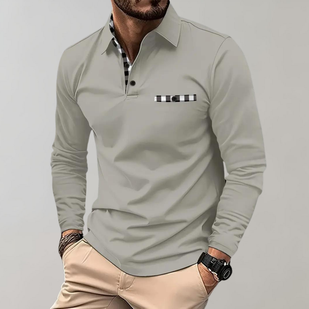 Heren polo met lange mouwen – Noor