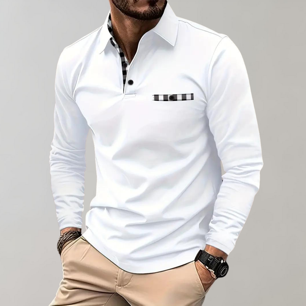 Heren polo met lange mouwen – Noor