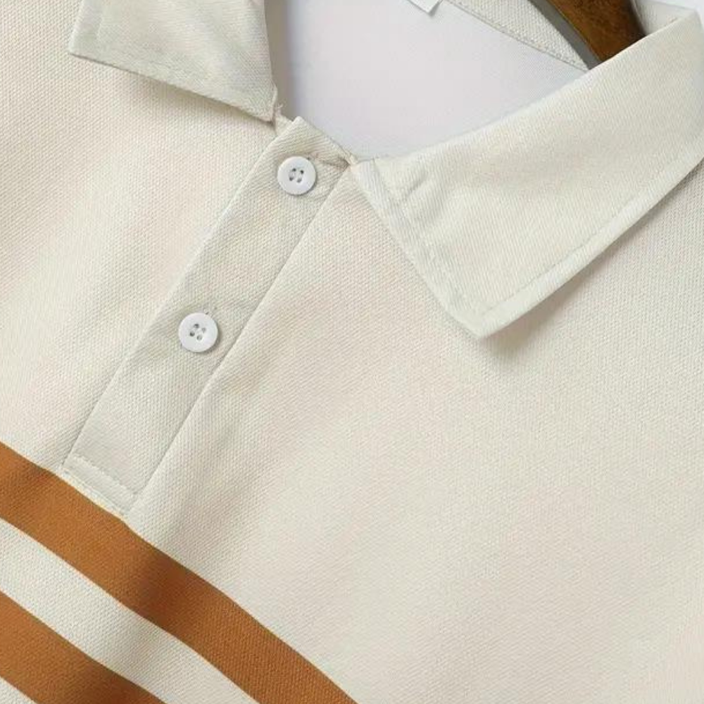 Gestreept heren poloshirt