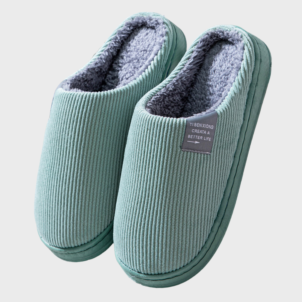En warme dames pantoffels