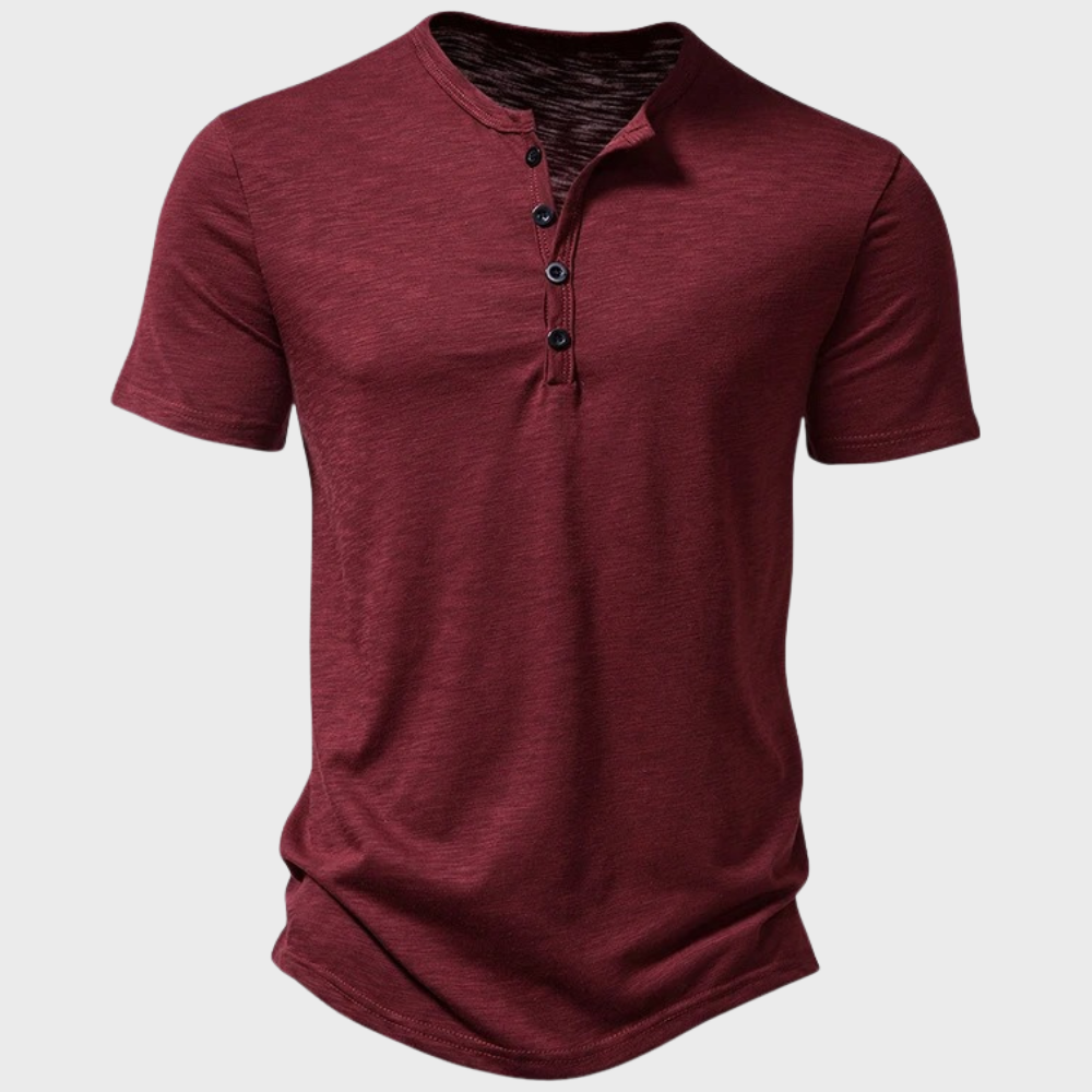 Henley-T-shirt met knopen en ontspannen pasvorm