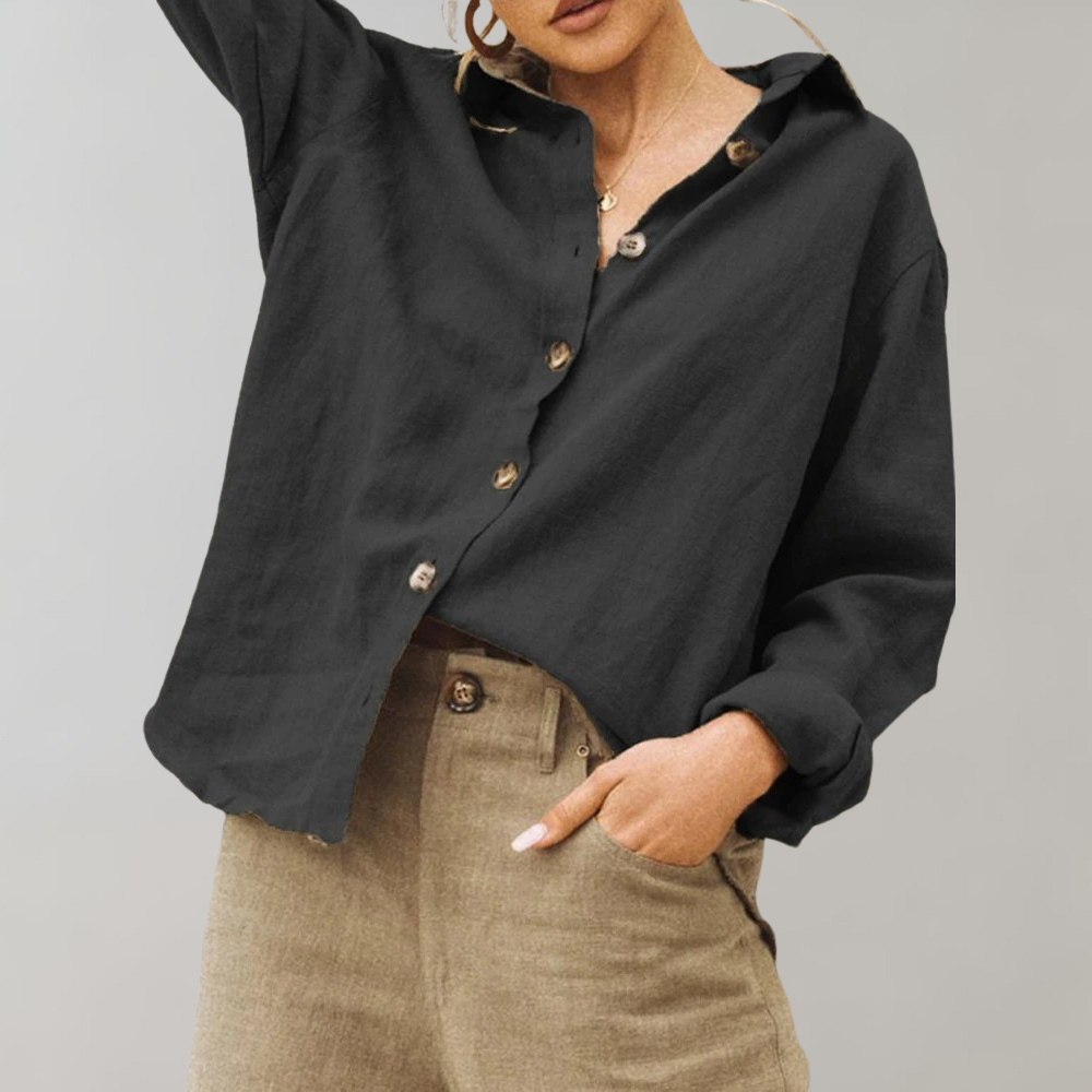 Casual damesblouse met knoopsluiting