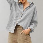 Casual damesblouse met knoopsluiting