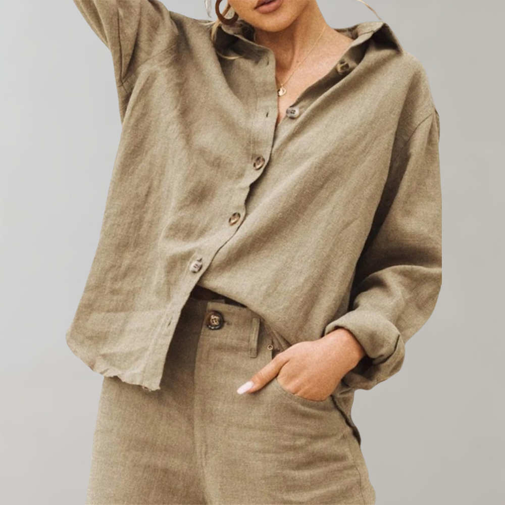 Casual damesblouse met knoopsluiting