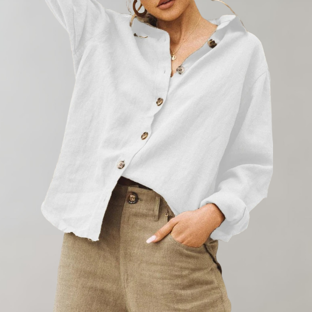 Casual damesblouse met knoopsluiting