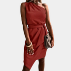 One-Shoulder jurk met tailleband