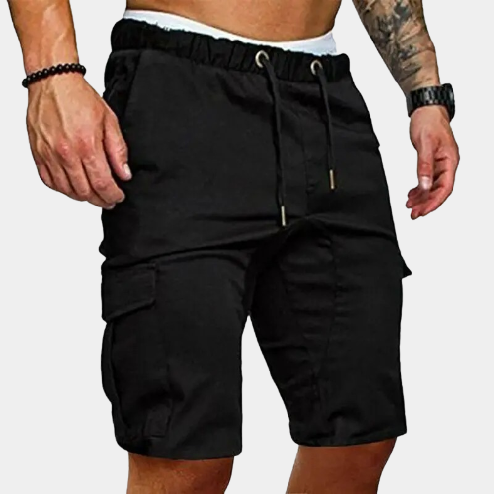 Heren shorts met elastische taille en zijzakken
