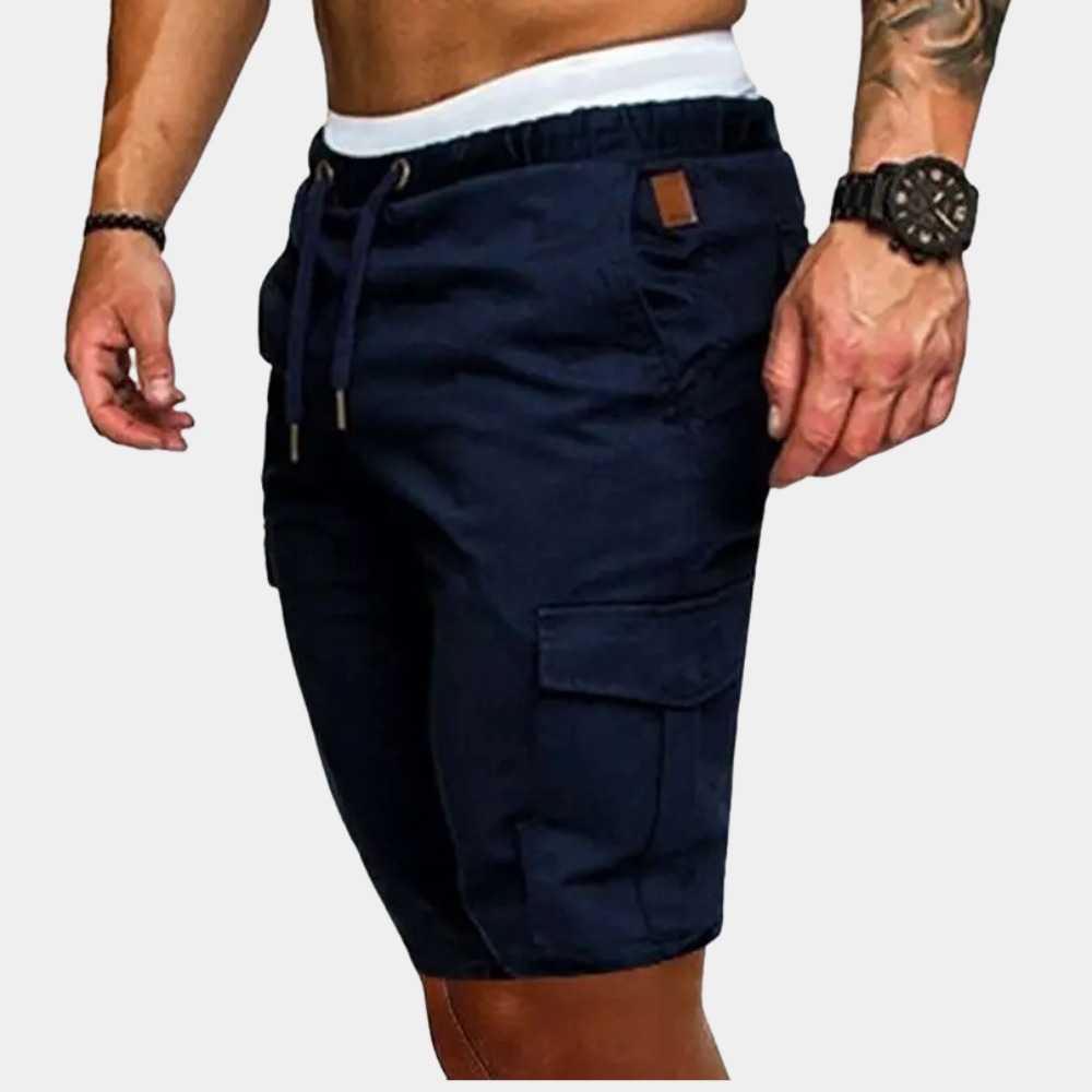 Heren shorts met elastische taille en zijzakken