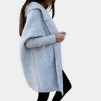 Gebreid dames vest met capuchon