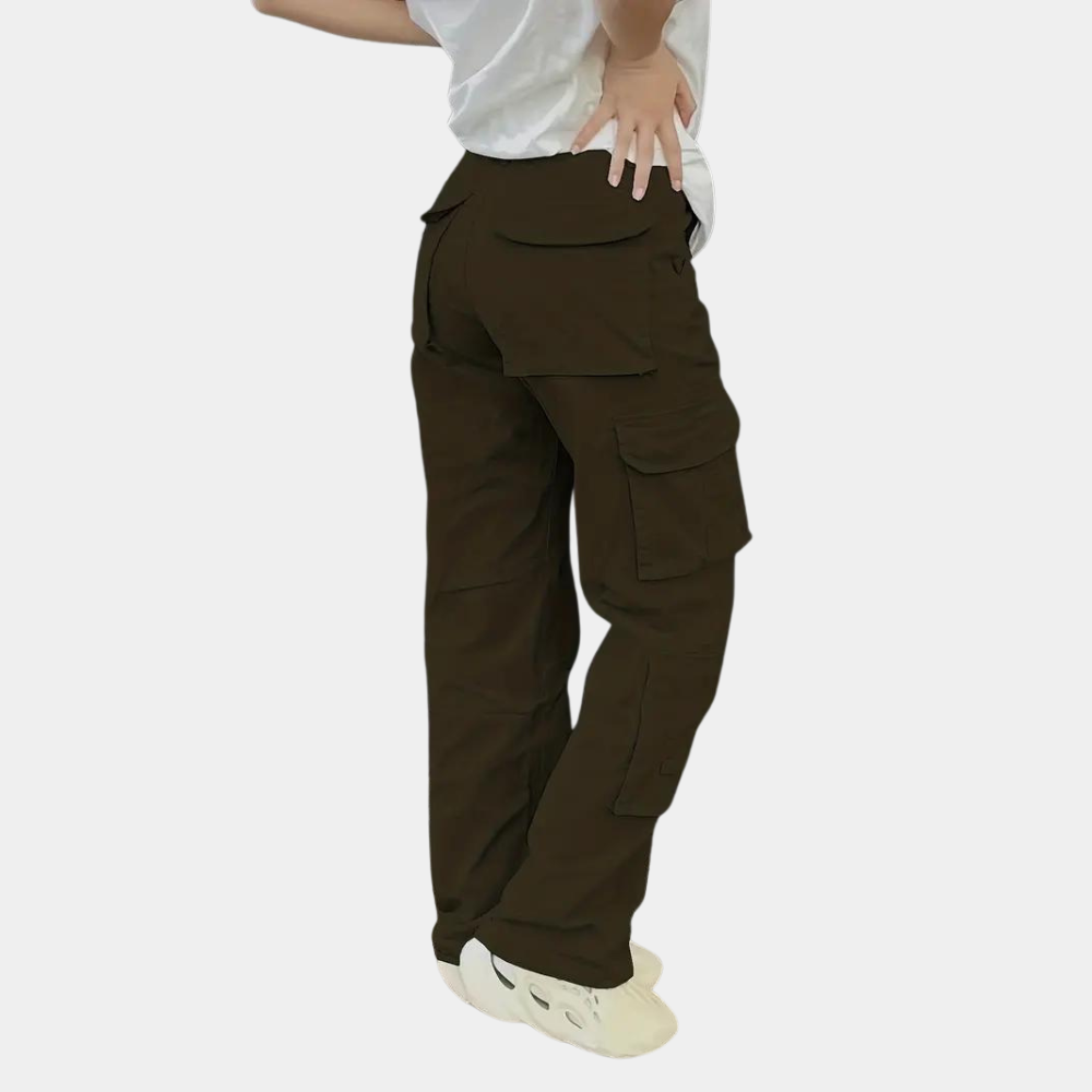 High-Waist dames cargobroek